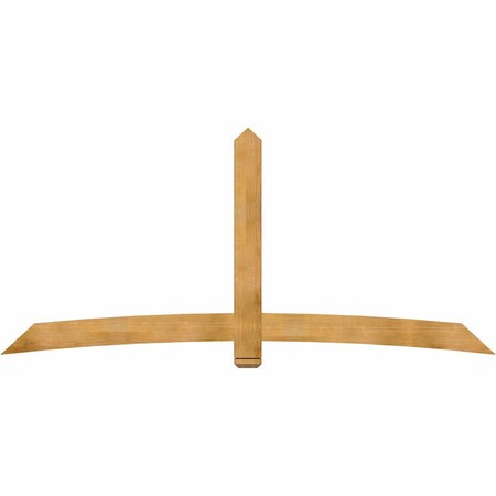 Ekena Millwork Bellingham Rough Sawn Timber Gable Bracket, Western Red Cedar, 108"W x 49"H x 2"D x 6"F, 11/12 Pitch GBW108X49X0206BEL00RWR